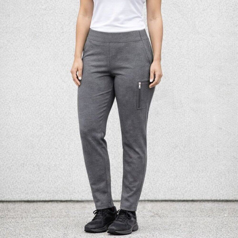 Columbia Women's Grey Straight Leg pull-on Lined Pants size XL Nwt Active Fit